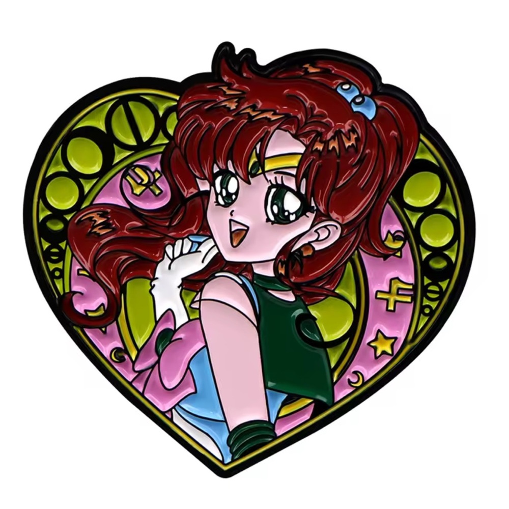 Sailor Moon Enamel Metal Pin, Sailor Jupiter Enamel Metal Pin